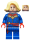 Minifig No: sh0639  Name: Captain Marvel - Bright Light Yellow Hair