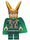 Minifig No: sh0644  Name: Loki - Spongy Cape (Juniors), Dark Green Legs