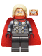 Minifig No: sh0645  Name: Thor - Spongy Cape with Single Hole, Pearl Dark Gray Legs