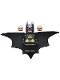 Minifig No: sh0648  Name: Batman - Black Suit with Yellow Belt and Crest (Type 2 Cowl, Outstretched Cape)