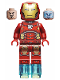 Minifig No: sh0649  Name: Iron Man - Silver Hexagon on Chest, Foot Repulsors