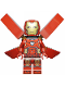 Minifig No: sh0673  Name: Iron Man - Silver Hexagon on Chest, Wings without Stickers