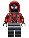 Minifig No: sh0679  Name: Spider-Man (Miles Morales) - Dark Red Hood, Black Lower Legs