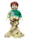 Minifig No: sh0685  Name: Sandman - Green Outfit, Tan Sand Form with Swirling Base