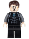 Minifig No: sh069  Name: Tony Stark - Black and Dark Bluish Gray Jumpsuit