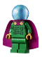 Minifig No: sh0709  Name: Mysterio - Light Bluish Gray Head, Satin Trans-Light Blue Helmet, Double Hole Cape