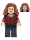 Minifig No: sh0732  Name: The Scarlet Witch (Wanda Maximoff) - Plain Black Legs, Reddish Brown Hair