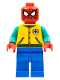 Minifig No: sh0757  Name: Spider-Man - Bright Light Orange Letter Jacket