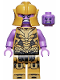 Minifig No: sh0773  Name: Thanos - Pearl Gold Legs, Medium Lavender Arms, Pearl Gold Helmet