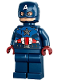 Minifig No: sh0852  Name: Captain America - Dark Blue Suit, Dark Red Hands, Helmet