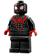 Minifig No: sh0855  Name: Spider-Man (Miles Morales) - Dark Bluish Gray Webbing on Head, Red Hands