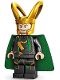 Minifig No: sh0860  Name: Loki - Pearl Dark Gray Suit, Cape Cloth