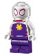 Minifig No: sh0863  Name: Ghost-Spider - Medium Legs, Trans-Clear Helmet