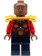 Minifig No: sh0870  Name: Okoye - Red Top, Shoulder Armor