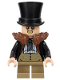 Minifig No: sh0887  Name: The Penguin - Reddish Brown Fur Collar, Dark Tan Waistcoat and Legs