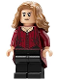 Minifig No: sh0897  Name: The Scarlet Witch (Wanda Maximoff) - Plain Black Legs, Medium Nougat Hair, Dark Red Cloth Skirt