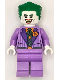 Minifig No: sh0903  Name: The Joker - Medium Lavender Suit, Dark Green Vest, Green Hair Swept Back