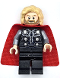 Minifig No: sh0915  Name: Thor - Spongy Cape with Single Hole, Black Legs, Bushy Hair