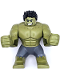 Minifig No: sh0932  Name: Hulk - Giant, Dark Bluish Gray Pants, Smile