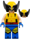 Minifig No: sh0939  Name: Wolverine - Yellow and Black Mask, Blue Hands