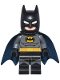 Minifig No: sh0958  Name: Batman - Dark Bluish Gray Suit, Dark Blue and Black Cape