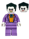 Minifig No: sh0960  Name: The Joker - Medium Lavender Suit, Bright Light Orange Vest, Dark Green Hair