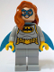 Minifig No: sh0965  Name: Batgirl - Minifigure, Light Bluish Gray Suit