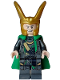 Minifig No: sh0968  Name: Loki - Pearl Dark Gray Suit, Flexible Rubber Cape