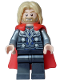 Minifig No: sh0972  Name: Thor - Flexible Rubber Cape, Black Legs, Tousled Hair