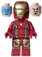 Minifig No: sh0974  Name: Iron Man - Mark 43 Armor, Light Nougat Head