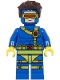 Minifig No: sh0992  Name: Cyclops - Blue Outfit, Printed Legs