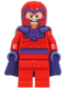 Minifig No: sh0997  Name: Magneto - Red Outfit, Flexible Rubber Cape