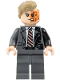 Minifig No: sh1023  Name: Two-Face - Dark Bluish Gray Suit, Dark Tan Hair