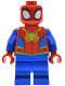 Minifig No: sh1033  Name: Spider-Man (Peter 'Spidey' Parker) - Medium Legs, Lime Spider Logo
