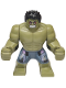 Minifig No: sh1104  Name: Hulk - Giant, Sand Blue Pants with Lavender Panels, Raging with Clenched Teeth