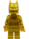 Minifig No: sh1124  Name: Batman - Pearl Gold Suit, Flexible Rubber Cape