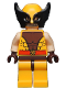 Minifig No: sh118  Name: Wolverine - Bright Light Orange and Black Mask, Dark Brown Hands