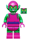 Minifig No: sh271  Name: Green Goblin - Bright Green Skin, Magenta Outfit