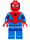 Minifig No: sh546  Name: Spider-Man - Dark Red Web Pattern, Blue Legs
