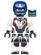 Minifig No: sh560  Name: Captain America - White Jumpsuit, Helmet