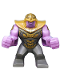 Minifig No: sh576  Name: Thanos - Large Figure, Medium Lavender Arms Printed, Dark Bluish Gray and Gold Armor, Pearl Gold Helmet
