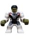 Minifig No: sh611  Name: Hulk with Black Hair and White Jumpsuit