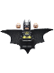 Minifig No: sh648  Name: Batman - Black Suit with Yellow Belt and Crest (Type 2 Cowl, Outstretched Cape)