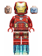 Minifig No: sh649  Name: Iron Man with Silver Hexagon on Chest and 1 x 1 Round Bricks
