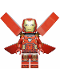 Minifig No: sh673  Name: Iron Man with Silver Hexagon on Chest, Wings without Stickers
