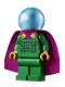 Minifig No: sh709  Name: Mysterio - Light Bluish Gray Head, Satin Trans-Light Blue Helmet, Double Hole Cape