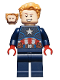 Minifig No: sh741  Name: Captain America - Dark Blue Suit, Red Hands