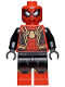 Minifig No: sh778  Name: Spider-Man - Black and Red Suit, Large Gold Spider, Gold Knee Trim (Integrated Suit)