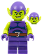 Minifig No: sh803  Name: Green Goblin - Lime Skin, Dark Purple Outfit, Medium Legs