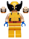 Minifig No: sh805  Name: Wolverine - Bright Light Orange and Black Mask, Blue Hands